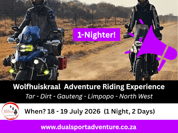 Wolfhuiskraal Adventure Motorbike Tour: 18 - 19 July 2026